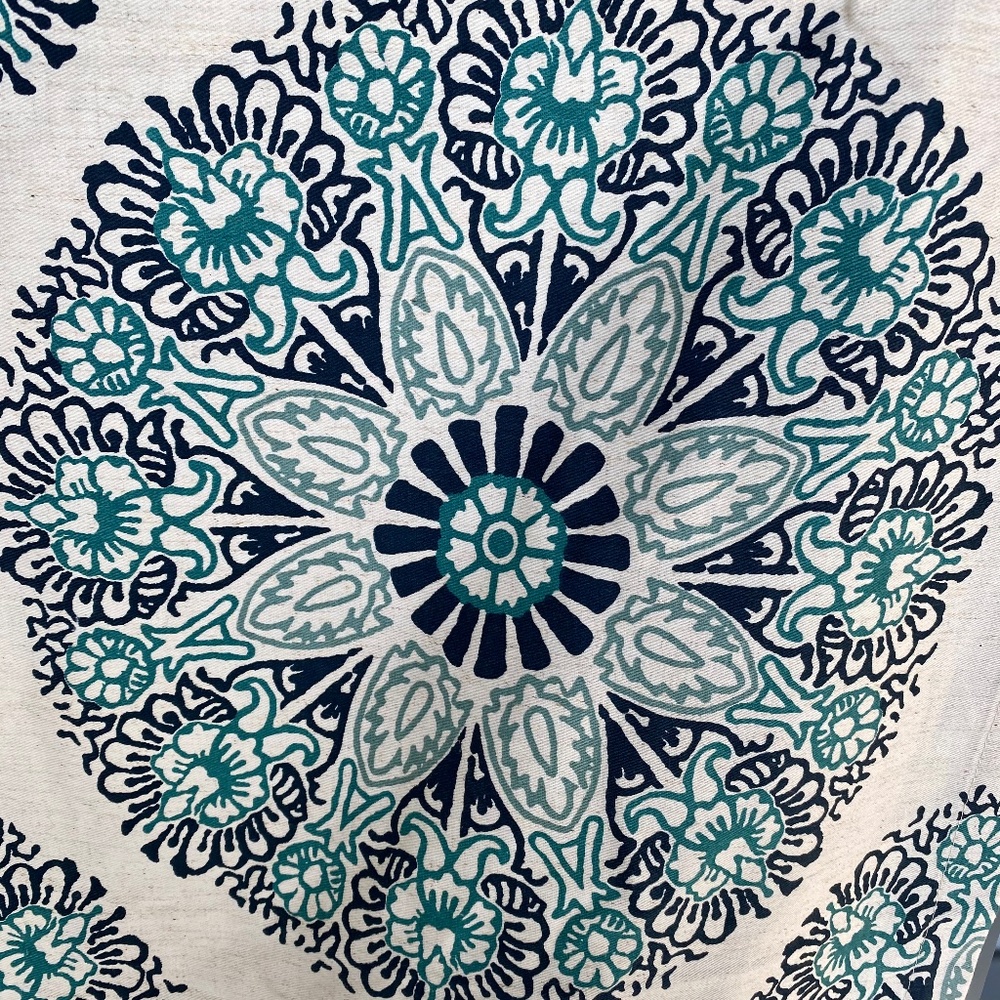 Threshold Blue Mandala Floor Length Curtains